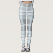 AriaGrace Silver Frost Winter Plaid Pattern Vol 24 Leggings (Voorkant)