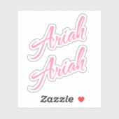 Ariah naam x2 sticker (Vel)