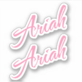 Ariah naam x2 sticker (Voorkant)