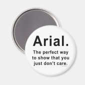 Arial Font Humor Mok Magneet (Voorkant / Achterkant)