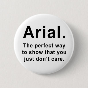 Arial Font Humor Mok Ronde Button 5,7 Cm