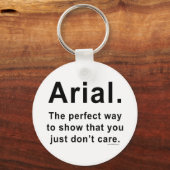 Arial Font Humor Mok Sleutelhanger (Voorkant)