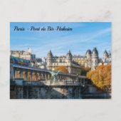 Arial metro op Pont de Bir-Hakeim - Parijs, Frankr Briefkaart (Voorkant)