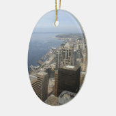 Arial Uitzicht van Seattle Keramisch Ornament (Links)