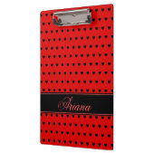 Ariana - Aangepaste naam Sjabloon, rood en zwart Klembord (Links)