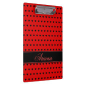 Ariana - Aangepaste naam Sjabloon, rood en zwart Klembord (Rechts)