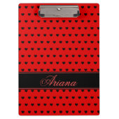 Ariana - Aangepaste naam Sjabloon, rood en zwart Klembord (Voorkant)