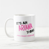 Ariana ding dat je niet zou begrijpen naam koffiemok (Links)