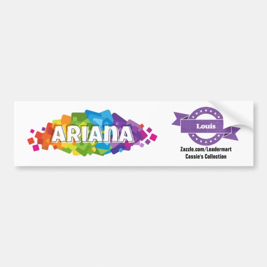 Ariana, Louis Namtag/Sticker/Magnet Bumpersticker (Voorkant)