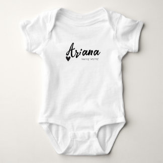 Ariana Name onthult Betekenis Minimal Modern Black Romper