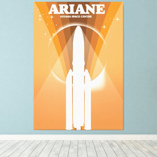 Ariane Guiana Space Center — ruimtekunst Canvas Afdruk (Insitu (Houten vloer))
