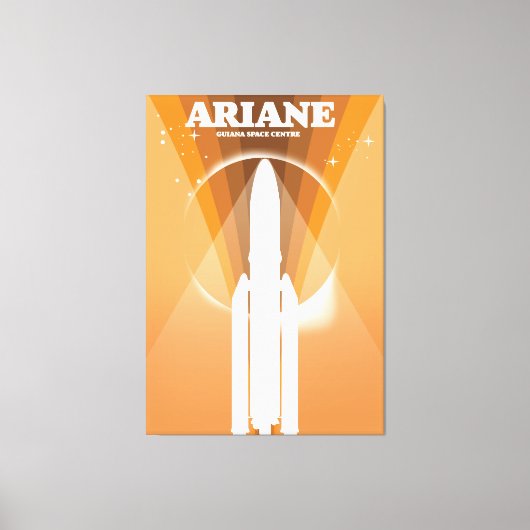 Ariane Guiana Space Center — ruimtekunst Canvas Afdruk (Voorkant)