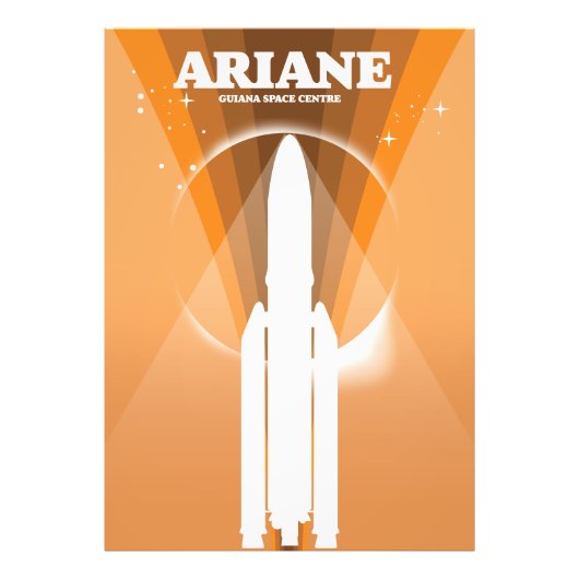 Ariane Guiana Space Centre ruimte kunst Foto Afdruk (Voorkant)