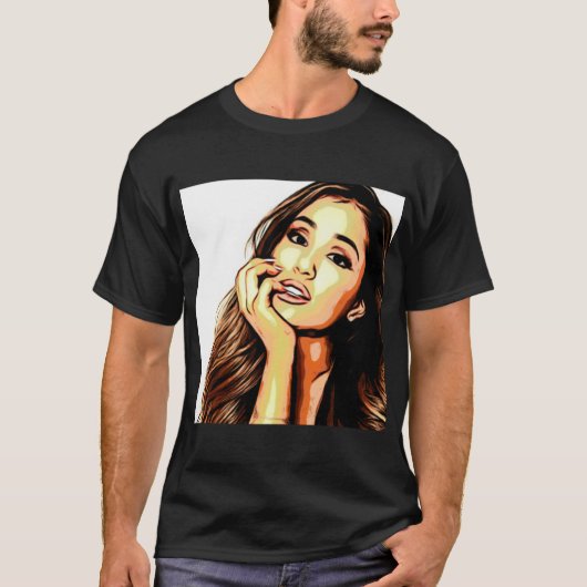 Arianna Grande Fotofaceontwerp T-shirt (Voorkant)