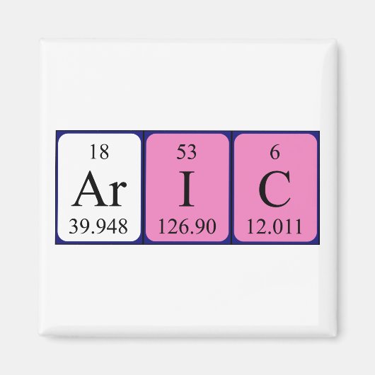 Aric periodieke table name magnet (Voorkant)