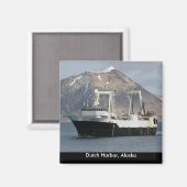Arica, Vissende trawler in Dutch Harbor, Alaska Magneet (Voorkant / Achterkant)