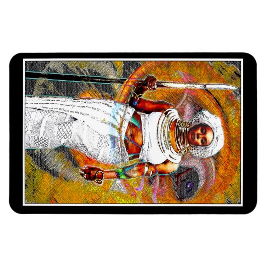 Arican Vrouw Warrior Magneet (Horizontaal)