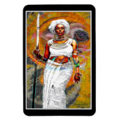 Arican Vrouw Warrior Magneet (Verticaal)