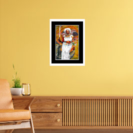 Arican Vrouw Warrior Poster