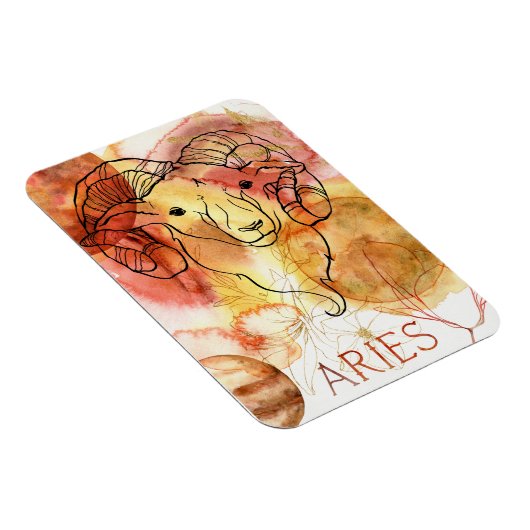 Arie astrologie verjaardag rood goud magneet (Rechterzijde)