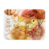 Arie astrologie verjaardag rood goud magneet (Horizontaal)