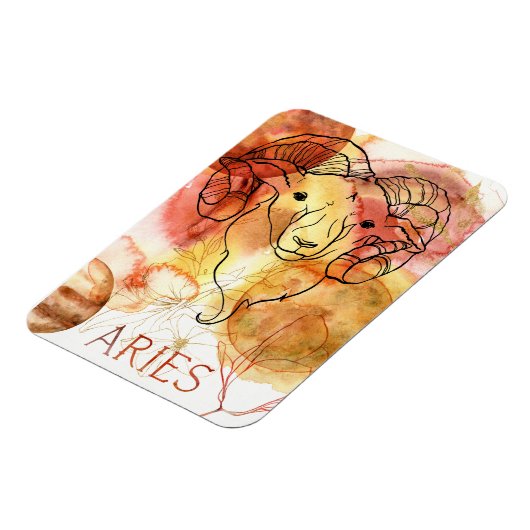 Arie astrologie verjaardag rood goud magneet (Linkerzijde)