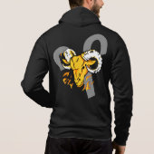 Arie zodiac astrology mannen zip-up hoodie (Achterkant)