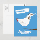 Ariège France reisposter. Briefkaart (Voorkant / Achterkant)