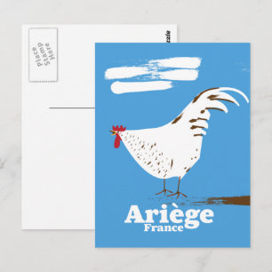 Ariège France reisposter. Briefkaart