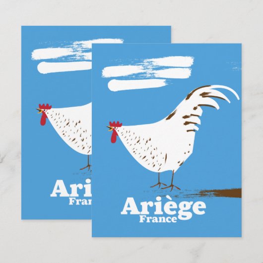 Ariège Frankrijk reisposter. (Voorkant / Achterkant)
