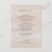 Ariel Beige Abstracte Waterverf Moderne bruiloft Informatiekaartje (Voorkant)