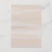 Ariel Beige Abstracte Waterverf Moderne bruiloft Informatiekaartje (Achterkant)