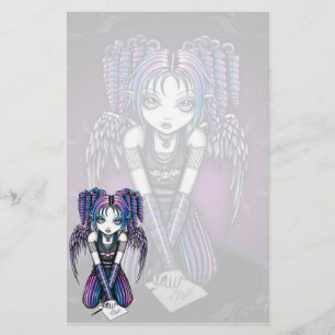 "Ariel" Cute Emo Angel Art Stationery Briefpapier