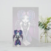 "Ariel" Cute Emo Angel Art Stationery Briefpapier (Staand voorkant)