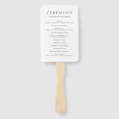 Ariel Elegant Modern Huwelijksprogramma Handwaaier (Voorkant)