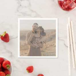 Ariel Elegant Photo Modern Wedding Servet