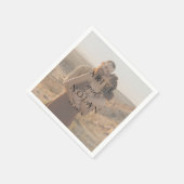 Ariel Elegant Photo Modern Wedding Servet (Hoek)
