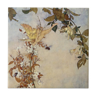 "Ariel en de bij" door Edmund Dulac Tegeltje