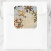 "Ariel en de bij" door Edmund Dulac Vierkante Sticker (Tas)