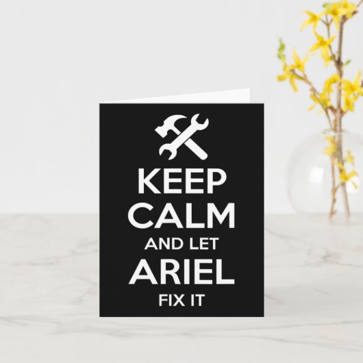 Ariel Fix Quote Grappige Verjaardag Gepersonalisee Kaart (Gele Bloem)