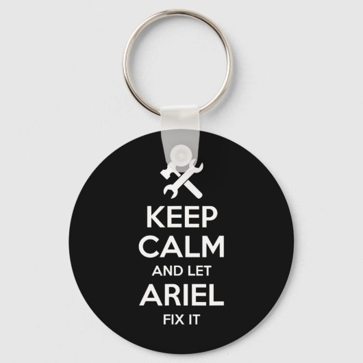 Ariel Fix Quote Grappige Verjaardag Gepersonalisee Sleutelhanger (Voorkant)