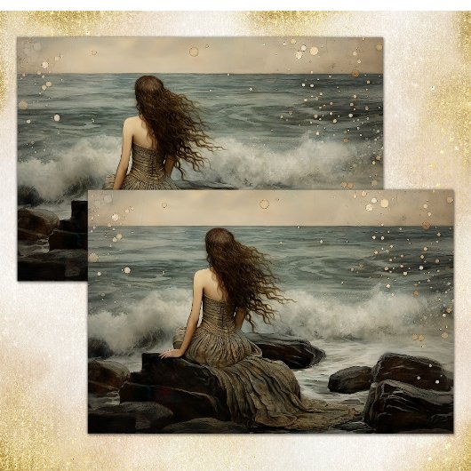 ARIEL KIJKT NAAR HET ZEE ONTKOPPELINGSWEEFSELPAPIE TISSUEPAPIER