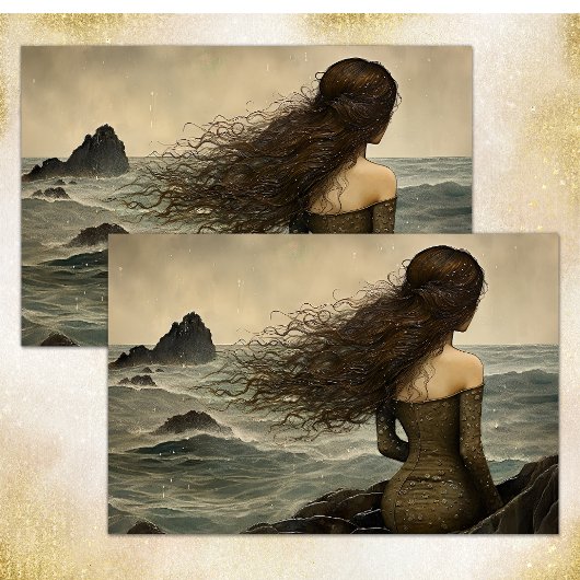 ARIEL KIJKT NAAR HET ZEE ONTKOPPELINGSWEEFSELPAPIE TISSUEPAPIER