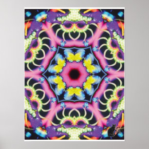 Ariel Kinetic Collage Kaleidoscoop Poster
