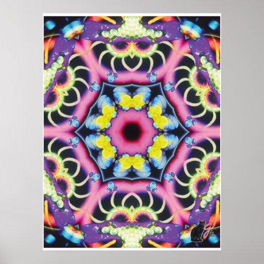 Ariel Kinetic Collage Kaleidoscoop Poster (Voorkant)