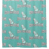 Ariel mermaid party Blue Bath Douchegordijn (Voorkant)