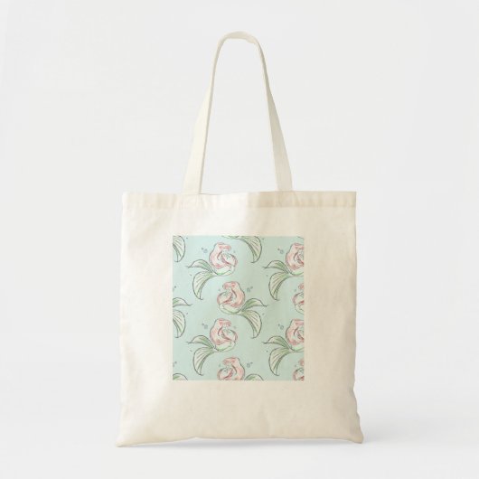 Ariel Mermaid Waterverf Handgetekende Tote Bag (Voorkant)