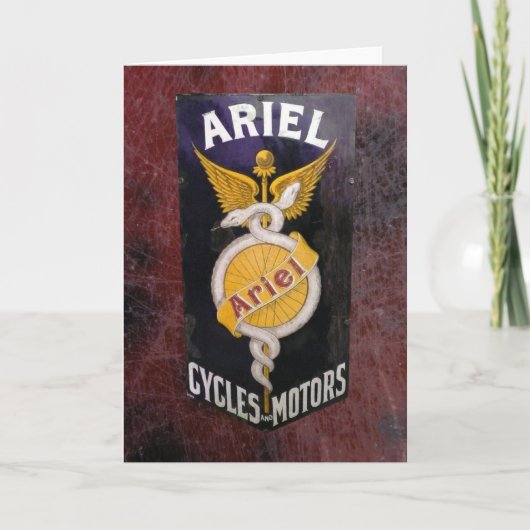 ARIEL  MOTORFIETS ADVERTEREN. KAART (Voorkant)