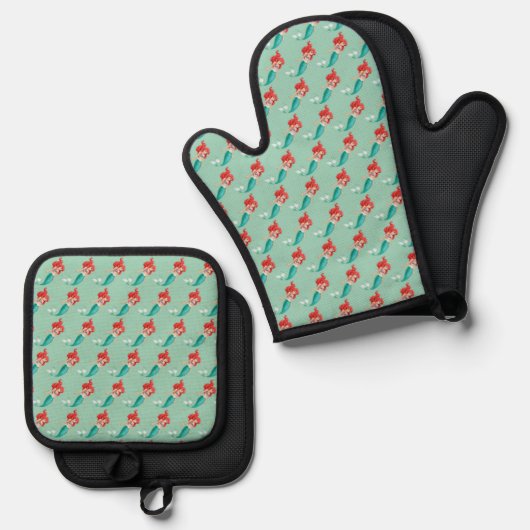 Ariel Oven Mitt & Pot Houder Set (Voorkant / Achterkant)