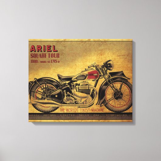 Ariel Square Vier  motorfiets Canvas Afdruk (Voorkant)